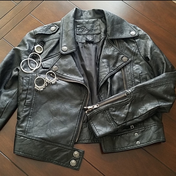Jou Jou Jackets & Blazers - ⭐Sale⭐Stylish Joujou Black Motorcycle Jacket